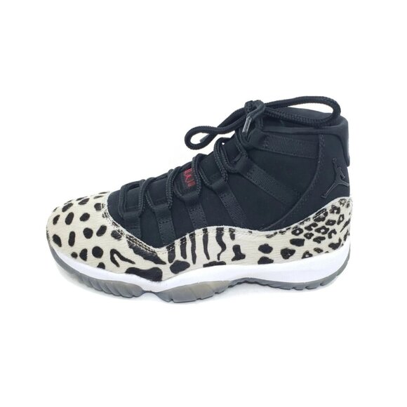 Nike Air Jordan 11 Retro Animal Instinct AR0715-010 Black Fur Print Womens 8.5 - Picture 1 of 9